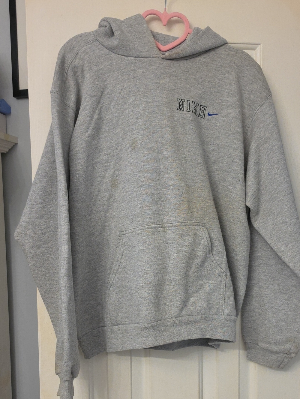 Nike Gray Crewneck Hoodie with Embroidered Logo XL